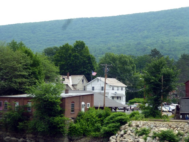 view of my street (Water Street ) from the bridge