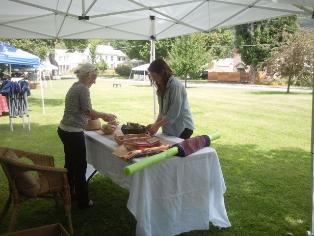 Setting up before everyone got there.