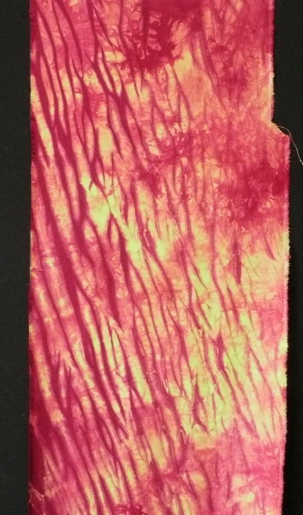 Lost the pink but got the green. I think I am ok with that. Loving the marks from the wrapping!