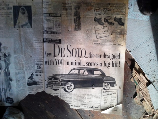 Lots of old newspaper too. March 27, 1949